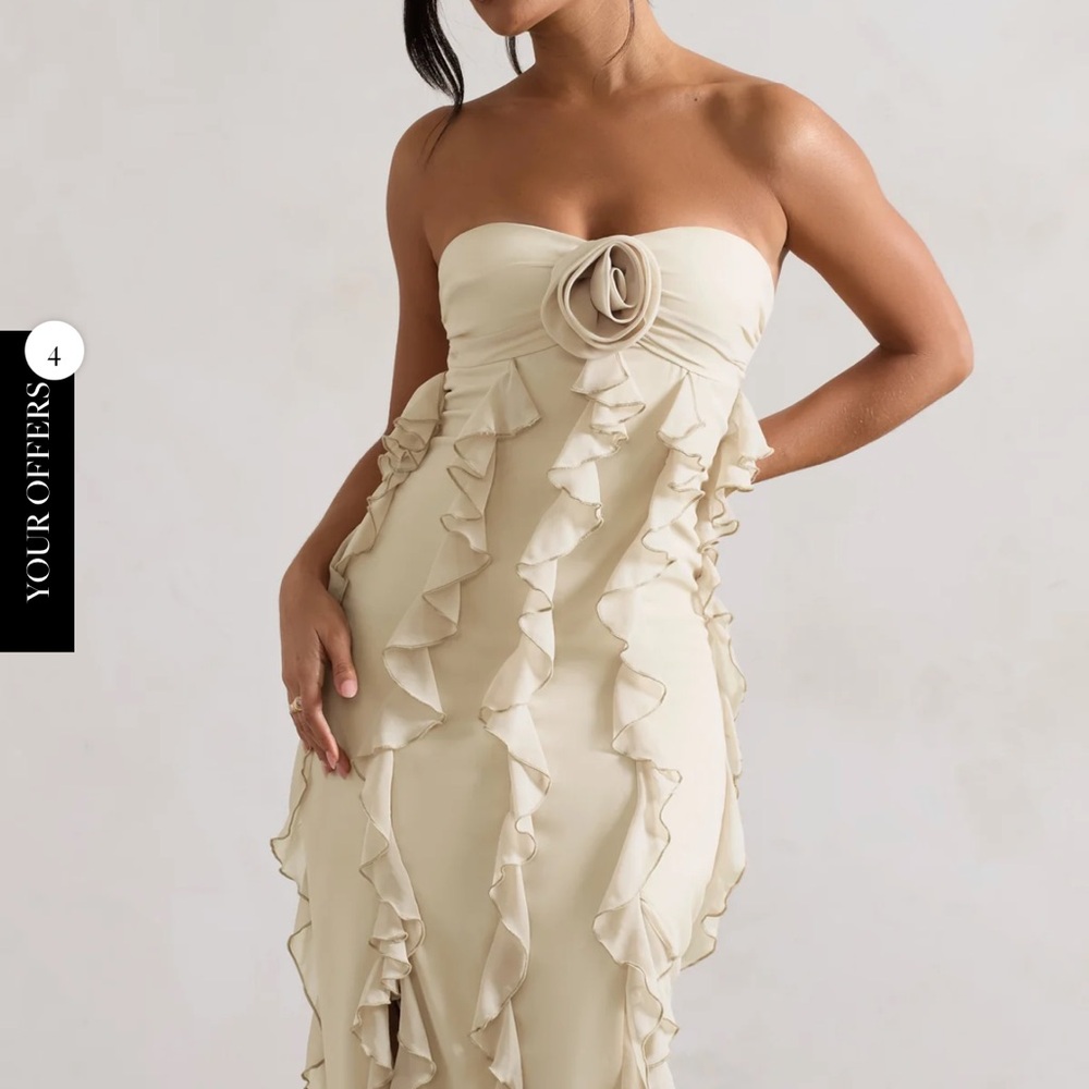 Strapless Ruffle Maxi Dress - Picture 3 of 4